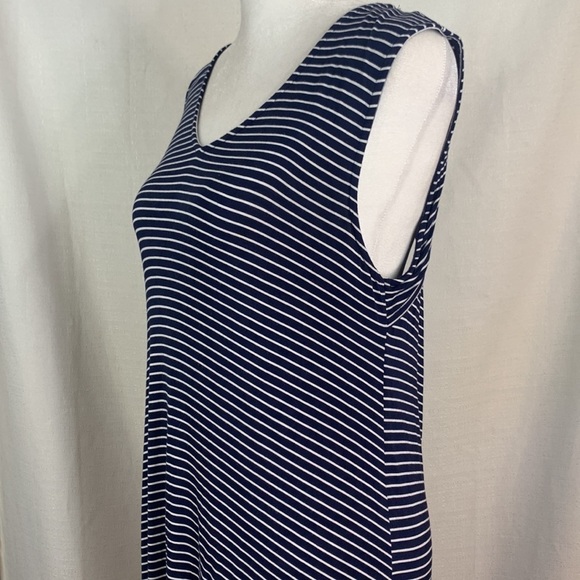 GAP Navy and White Striped Maxi Dress with Open Back - Picture 7 of 13